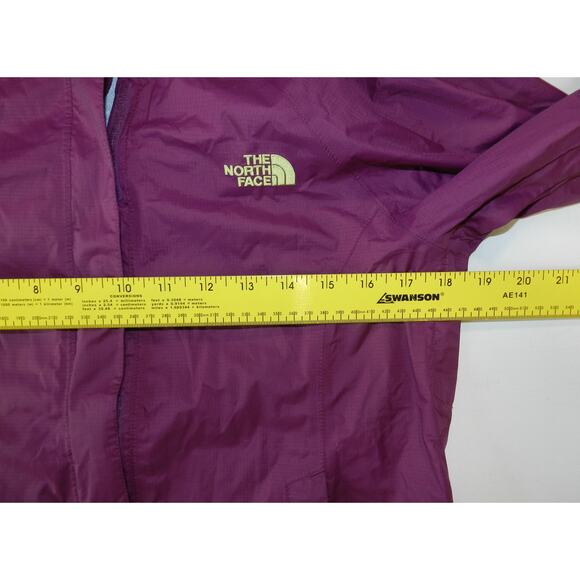 Women's North Face Petite Hooded Rain Jacket Size S Purple - Picture 5 of 12